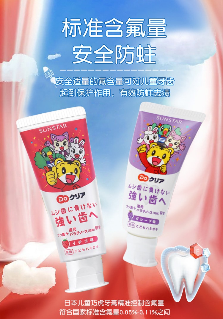 日本 SUNSTAR Do藥用兒童牙膏 葡萄口味 70g