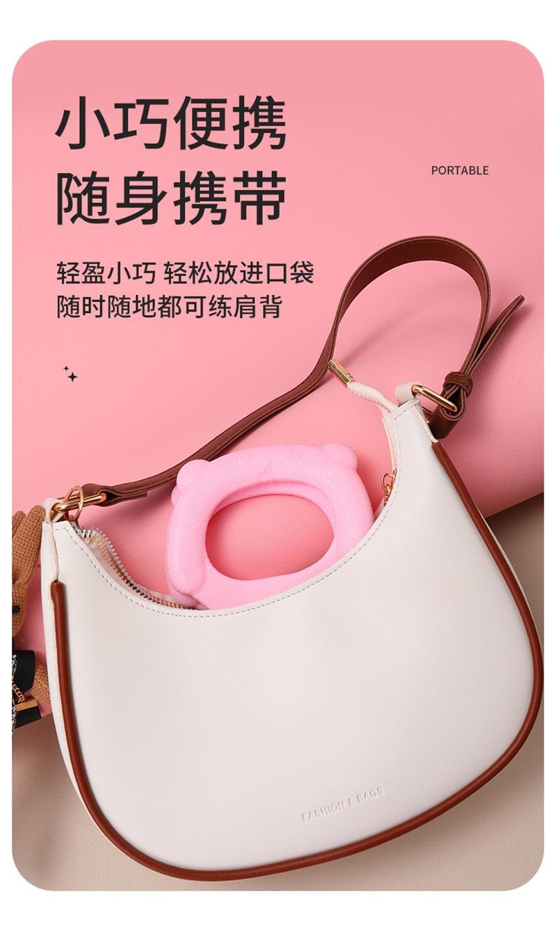 拉力繩8字拉力器家用健身運動女彈性帶開肩美背拉伸帶乳膠拉力帶 落櫻粉