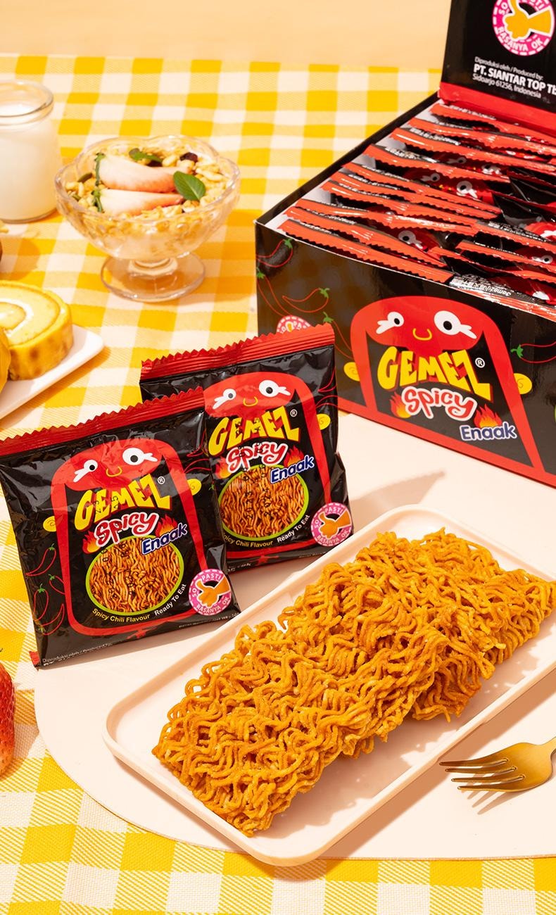 【中國直郵】 印尼 GEMEZ 印尼小雞麵乾脆麵 香辣味 420g(14g*30袋)【香辣濃鬱 鮮香酥脆 脆爽耐嚼】網紅膨化懷舊童年零食掌心脆 非油炸酥脆耐嚼 追劇解饞必備