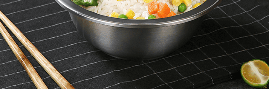 炊大皇 304不锈钢汤盆 家用多功能加厚大碗蔬果盆 洗菜淘米和面盆 小号 16CM KA81216