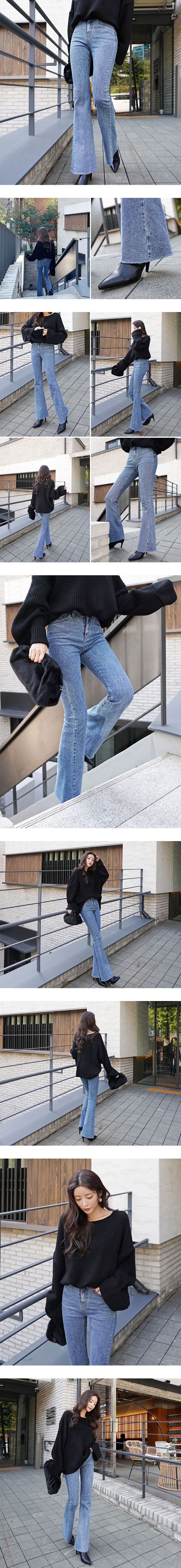 High Rise Flare Jeans #Blue L(29-30)