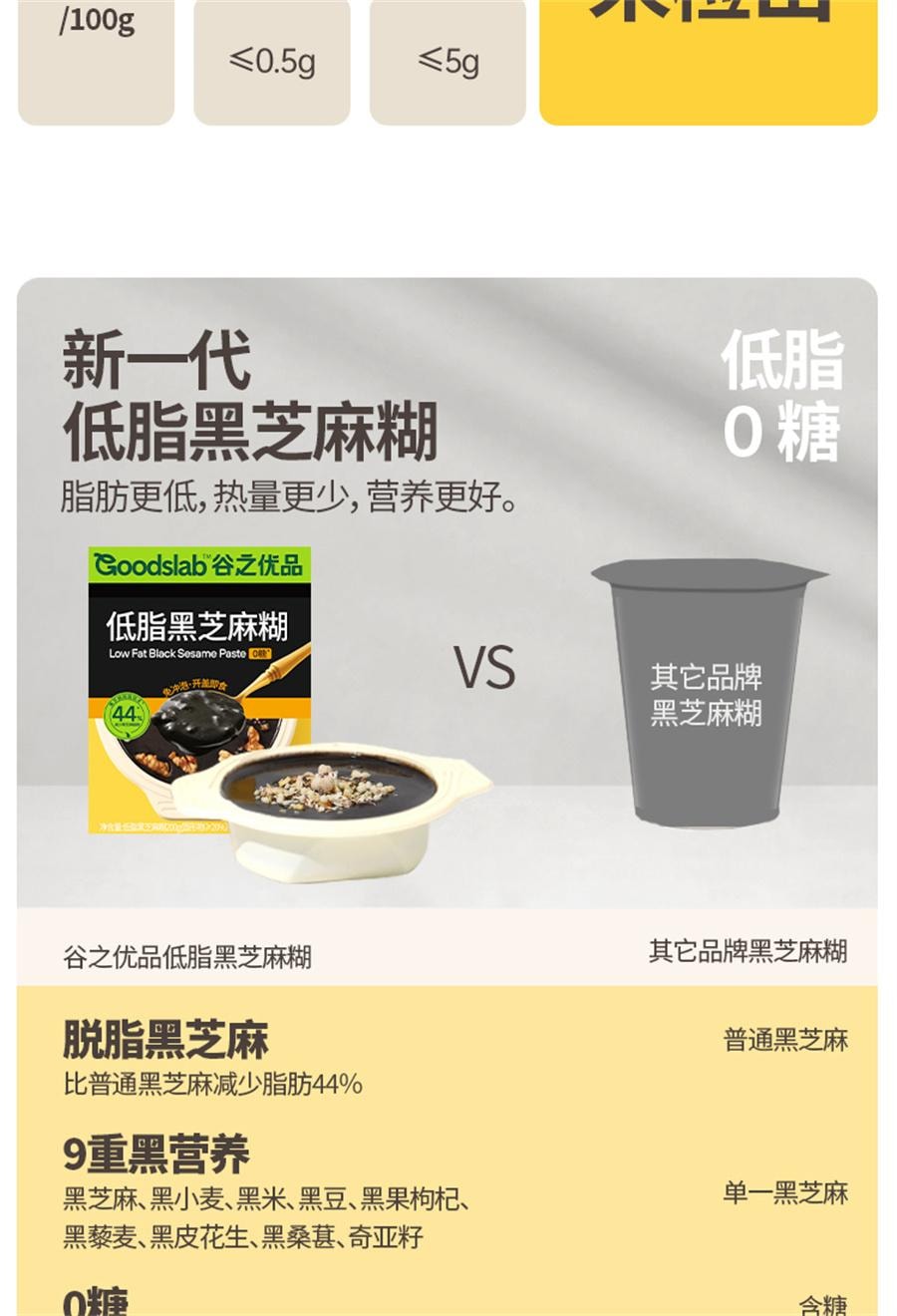 【中国直邮】 谷之优品 即食黑芝麻糊粉低脂速食营养早餐冲饮孕妇芝麻好耶代餐粥  200g/盒