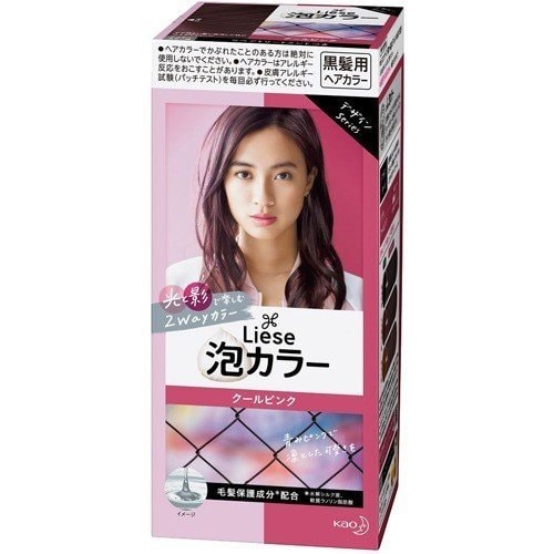 日本 KAO 花王 LIESE 泡棉染髮劑 酷粉色 110ml 【新舊包裝隨機出貨】