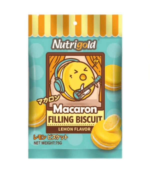 【马来西亚直邮】马来西亚 NUTRIGOLD 柠檬口味马卡龙 75g