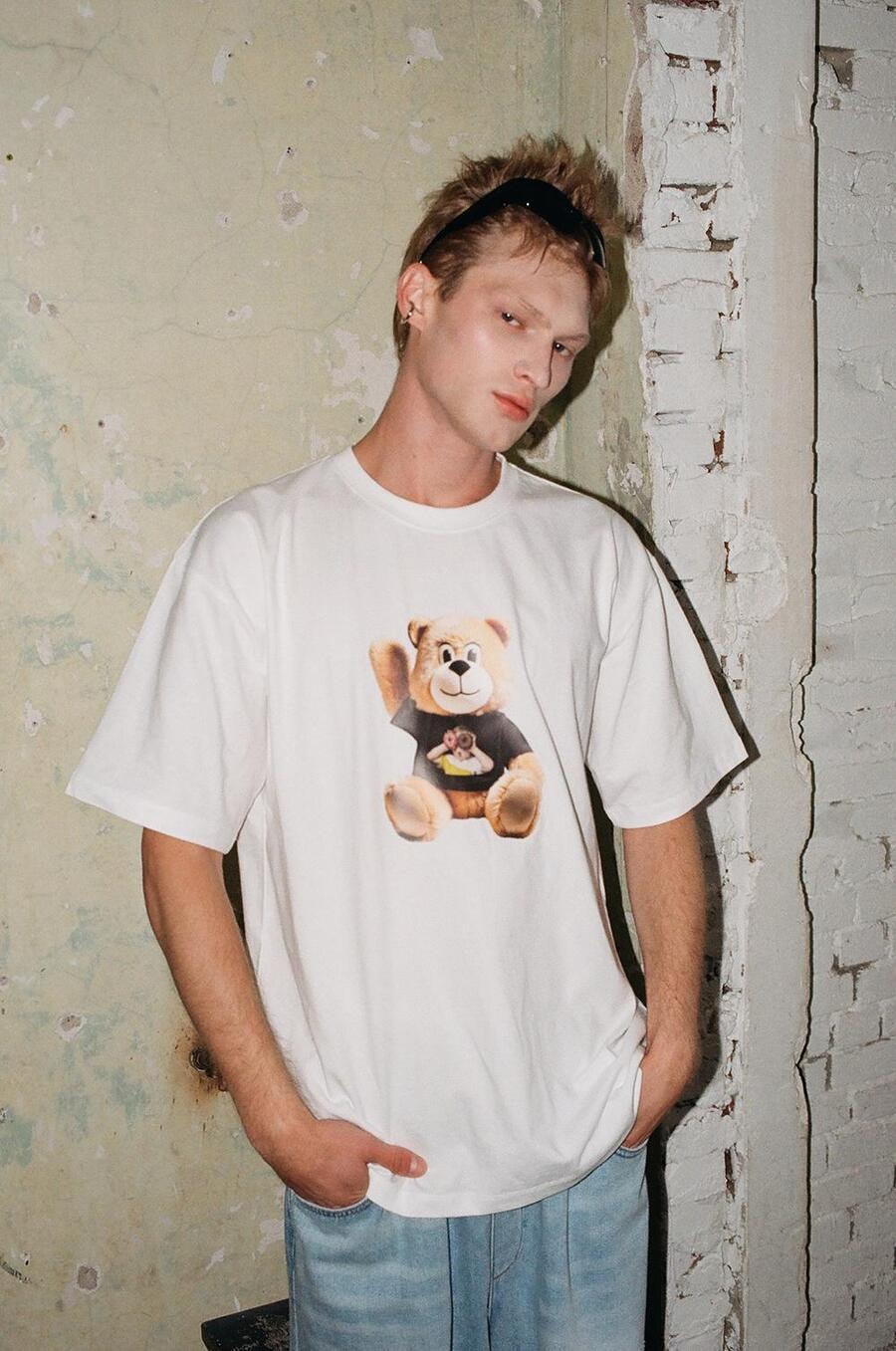 【韓國直郵】 韓國 acmé de la vie ADLV AC BEAR 娃娃臉短袖T卹 黑色 2