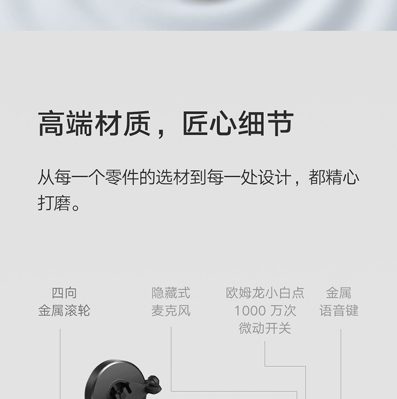 已淘汰[中國直郵]小米 MI 小愛無線滑鼠XASB01ME 內建小愛同學 語音輸入文字 即時翻譯 黑色1個裝