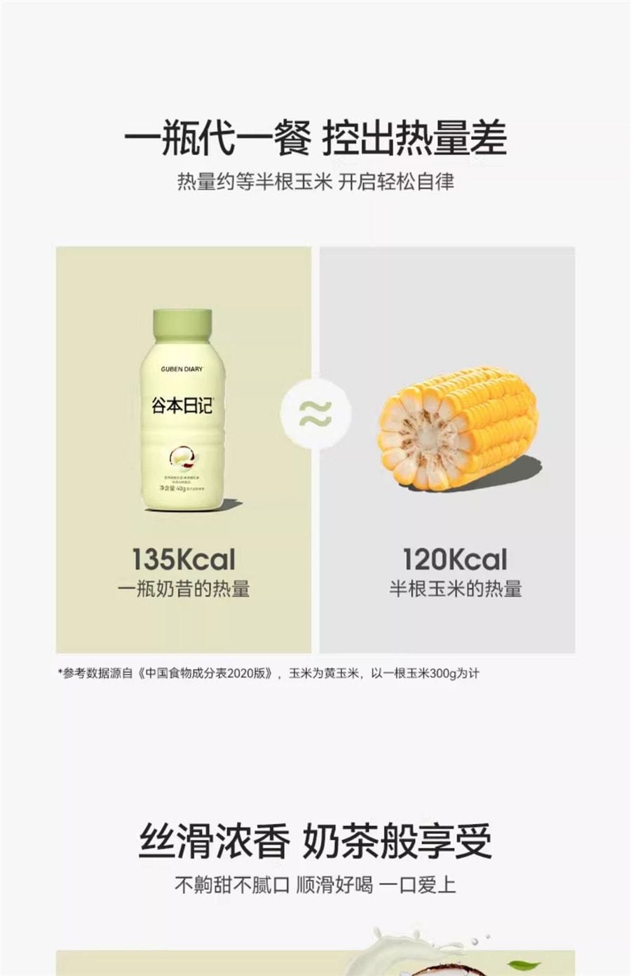 【中国直邮】 谷本日记 饱腹代餐奶昔粉高蛋白早晚餐速食冲饮膳食纤维营养轻食品 香蕉+抹茶