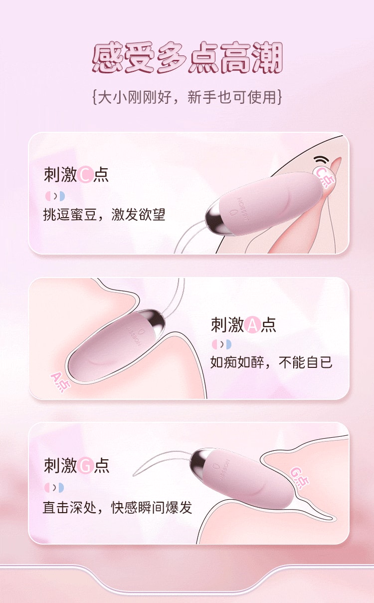 【中国直邮】杰士邦Softoy Pro系列 小程序版双层硅胶遥控跳蛋 情趣用品 粉红色款