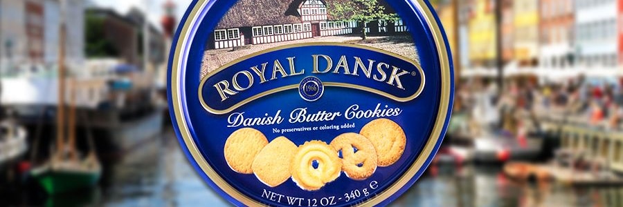 ROYAL DANSK デンマークロイヤルバタークッキー詰め合わせ缶、12オンス - Yami