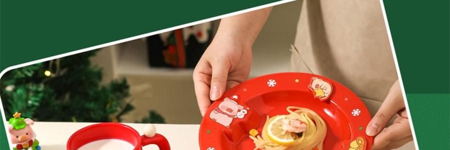 川島屋 LULU豬聖誕餐墊 隔熱墊餐桌防燙耐高溫碗盤墊西餐墊 水晶球款 27cm