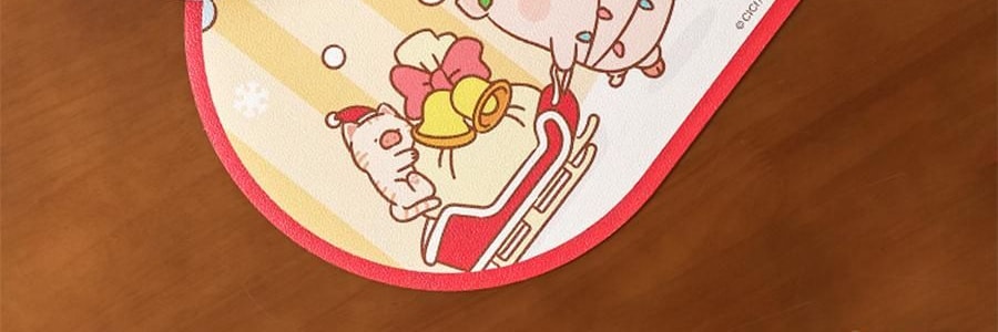 川島屋 LULU豬聖誕餐墊 隔熱墊餐桌防燙耐高溫碗盤墊西餐墊 水晶球款 27cm