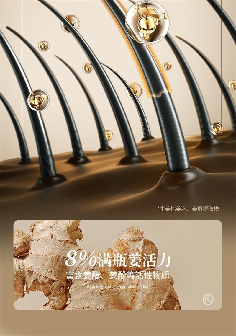 【中國直郵】 EHD 生薑洗髮精 蓬鬆柔順修護防斷護髮清爽男女 500ml/瓶