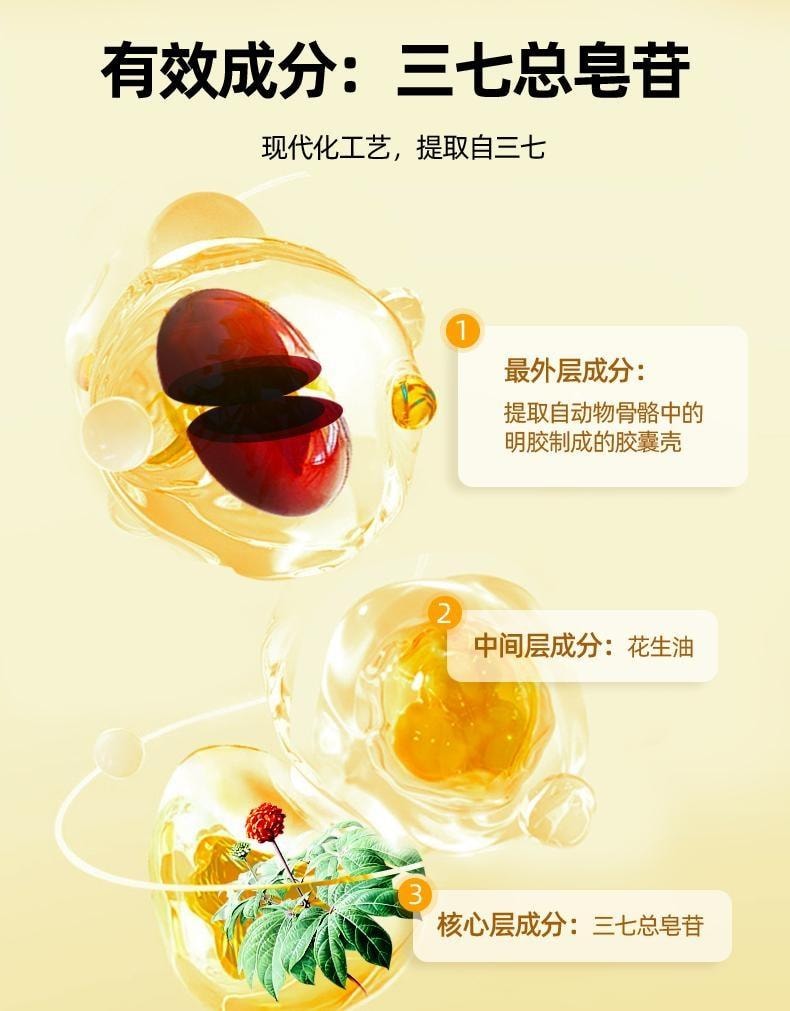 【中国直邮】 999 血塞通软胶囊 活血袪瘀 通脉活络 0.33g*120粒/盒