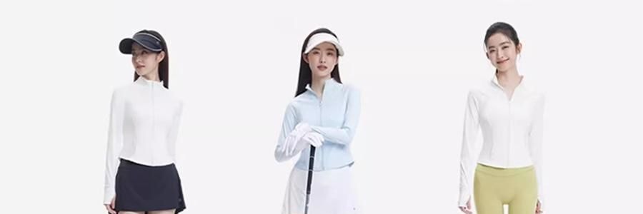 小野和子 修身防晒衣 防晒服 修身小蛮腰设计宽松上衣 连帽款 冰雾粉 S码