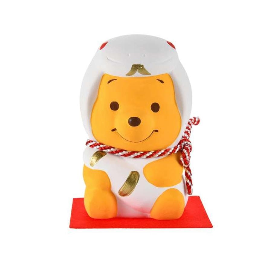 【日本直邮】DISNEY东京迪士尼 2025蛇年限定 小熊维尼 噗噗 陶土摆件 8×5.8×5.5cm
