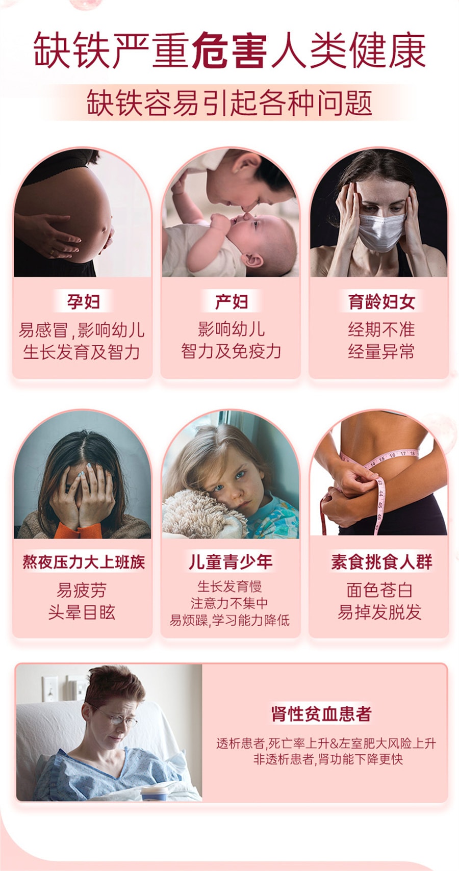 【中國直郵】力蜚能 多醣鐵複合物膠囊孕期哺乳期補鐵兒童補鐵女性補鐵 10粒/盒