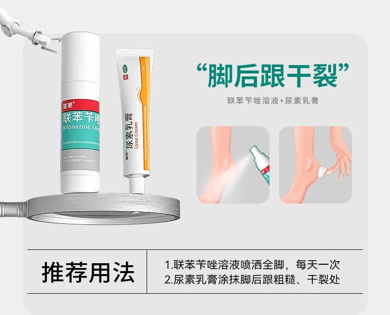 【中國直郵】 洛芙聯苯芐唑溶液噴霧劑60ml治腳氣藥止癢脫皮爛腳丫真菌感染自營除去腳氣噴霧腳出汗腳臭噴霧專用藥水