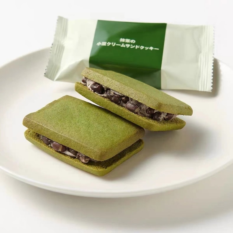 【日本直郵】日本 MUJI無印良品 抹茶紅豆奶油夾心餅乾 3個