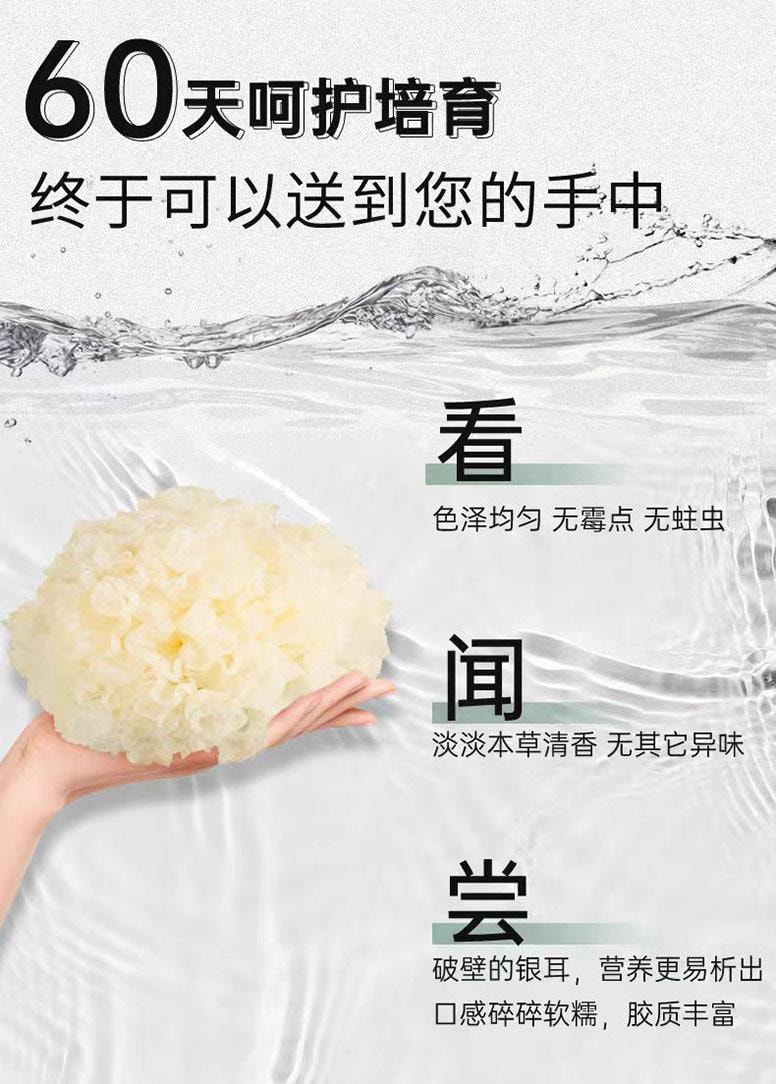 【中國直郵】 福東海 有機銀耳 沖泡即食免煮草本銀耳 80g*1罐