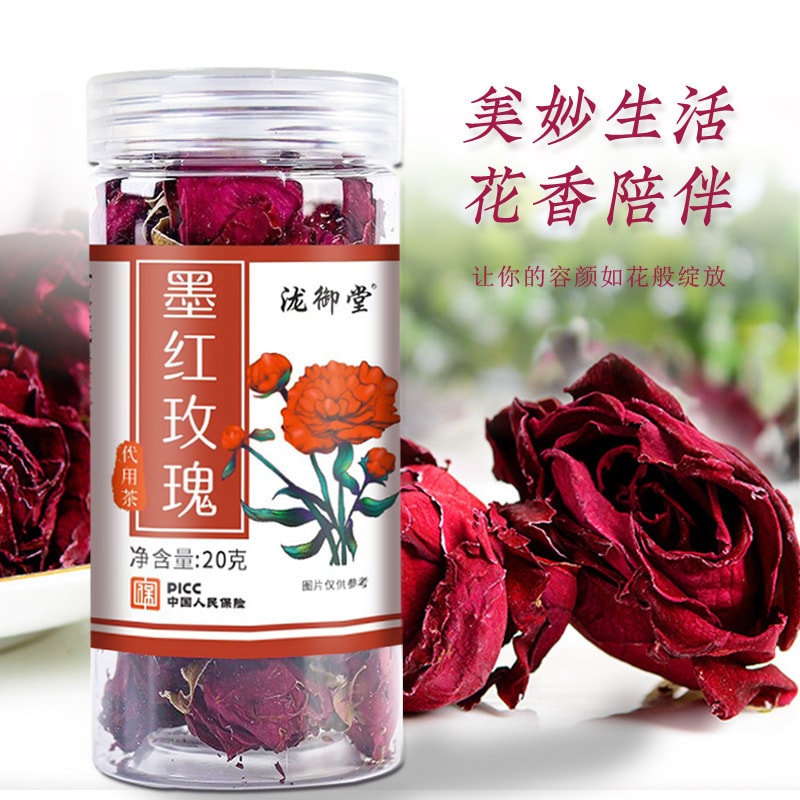 中國 瀧禦堂 養顏茶 頭茬 雲南墨紅玫瑰 20克 罐裝