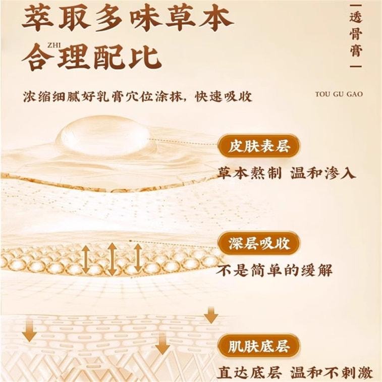 【中國直郵】 寶芝林 透骨膏 祛風除濕 舒筋通絡 消腫止痛 活血養血 舒適溫熱 全身適用 30g/盒