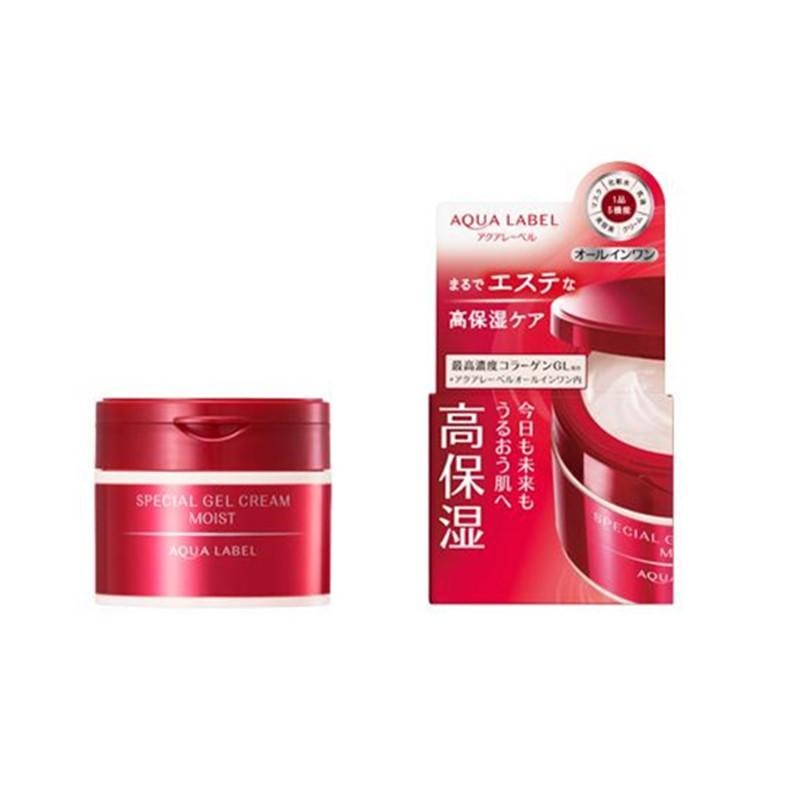 【日本直郵】日本本土版 SHISEIDO資生堂 AQUA LABEL 水之印 高保濕彈性五合一面霜 90g