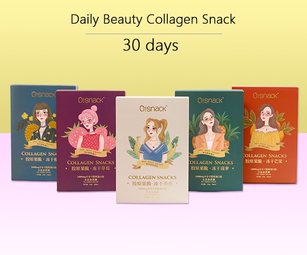 Beauty Collagen Snack 30 days 600g Freeze-dried Fruits Mango Pineapple Strawberry Banana Durian