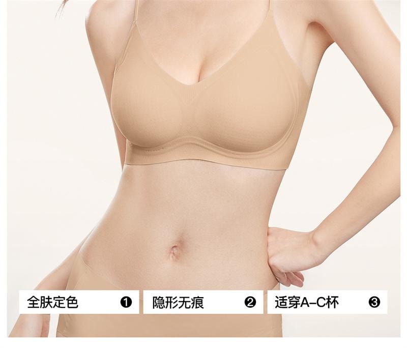 【中国直邮】 SecretWorld 无痕内衣女小胸聚拢隐形肤色粉底液细肩带 隐形肤 1条装 S码