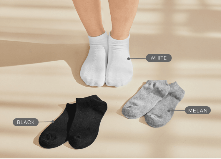 韩国 Unifriend 婴儿和儿童袜子 混色(2白2灰1黑) 中号 16 cm (长度) x 6 cm (踝) 5双装