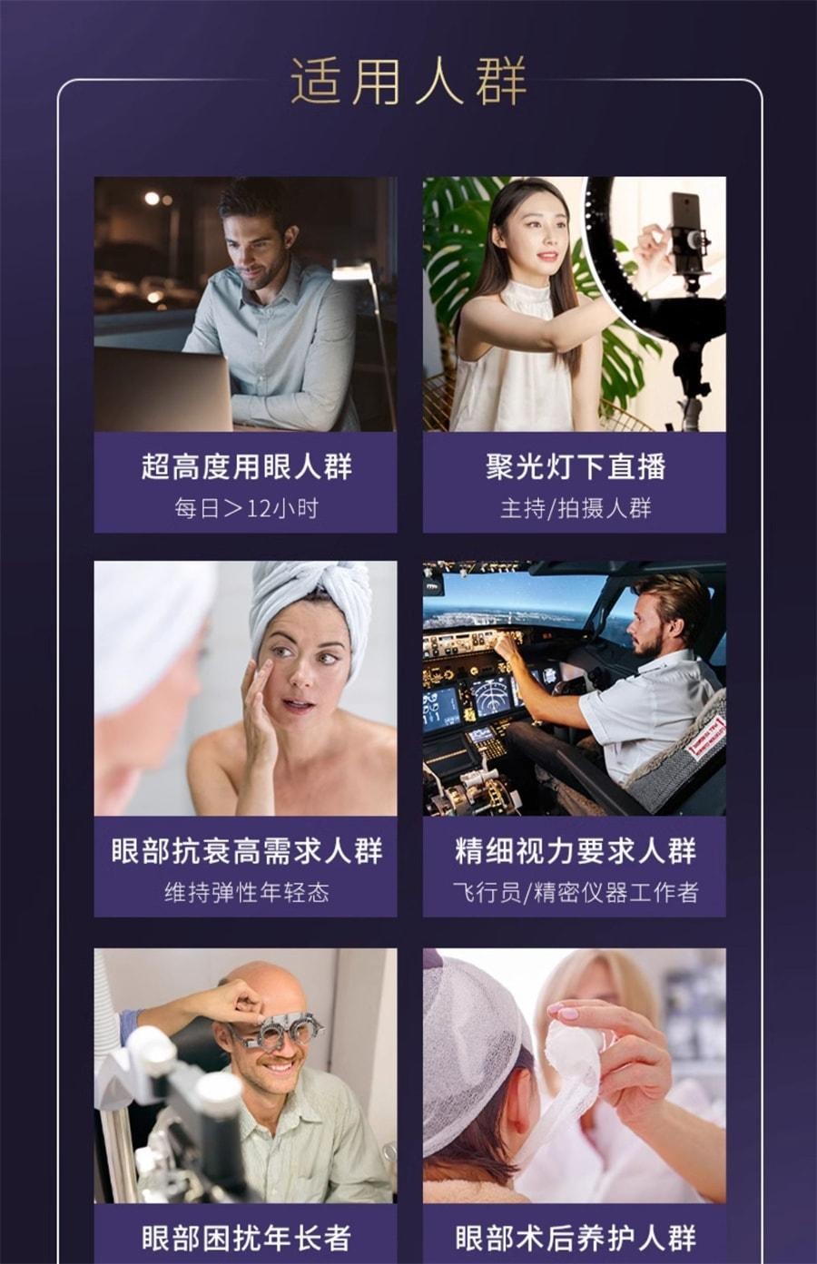 【中国直邮】 澳大利亚 优思益 超视界复合高端黑曜石护眼片专利叶黄素 60粒