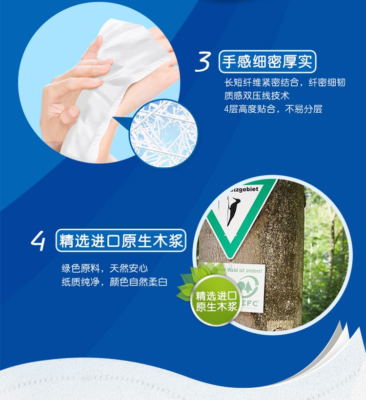 [China Direct Mail] coreless roll paper super tough 4 layers 78g 1 roll toilet paper 1pcs