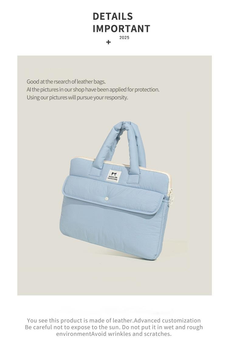 欣月 韩国 ins博主同款小众简约手提平板包 适用于iPad11/12英寸 防震防摔电脑收纳包 蓝色