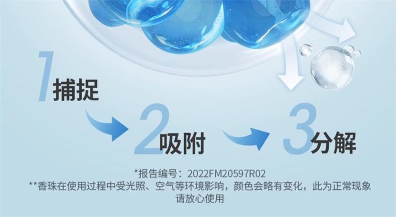 【中国直邮】  润本| 润本| 润本 润本 空气清新剂厕所除臭香薰珠卫生间去异味神器卧室香氛持久留香  月下苍兰240g