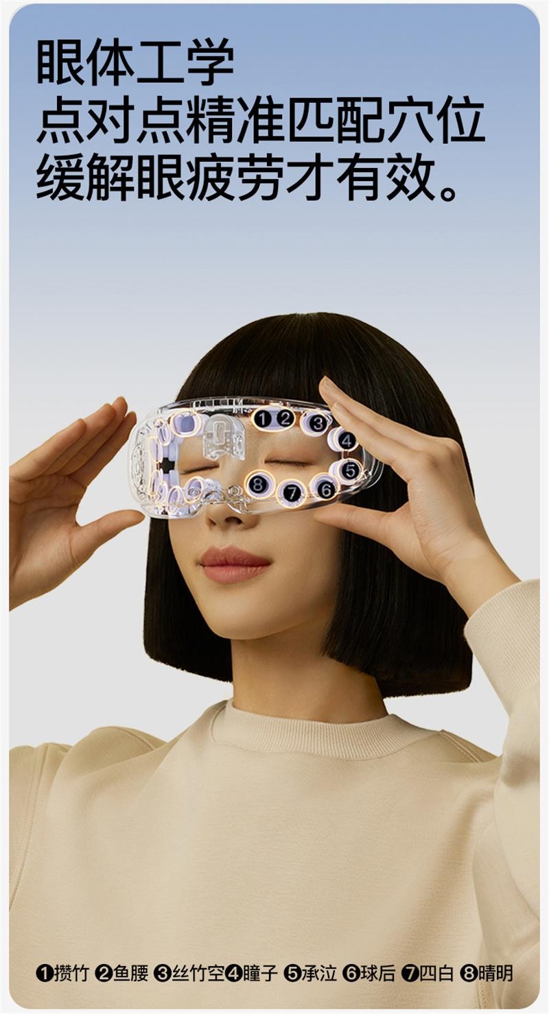 【中国直邮】 PGG 按摩仪眼部护眼润眼缓解眼睛疲劳雾化热敷蒸汽  E4Pro-优雅紫 1个装