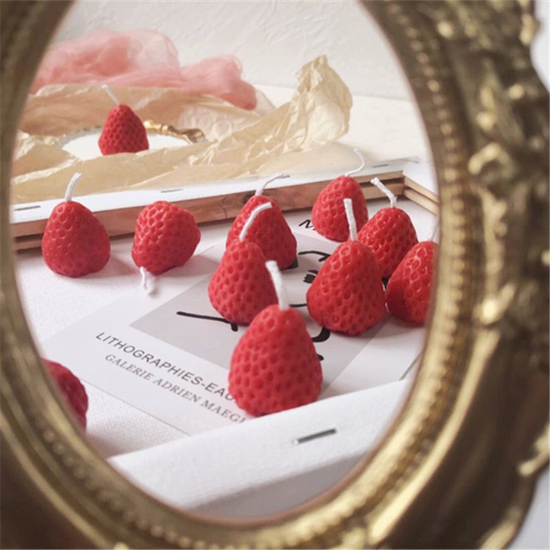 中國 FOXTAIL 草莓香氛蠟燭 大豆蠟 生日禮物閨蜜伴手禮-5個裝