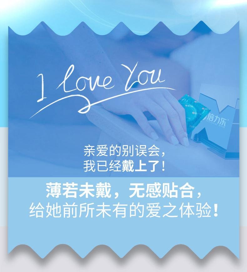 【中国直邮】 倍力乐 薄爽10只装冰火颗粒男用安全套避孕套成人性用品