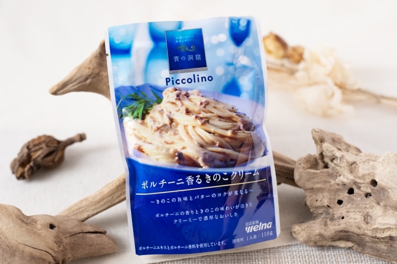 【日本直邮】日本日清制粉 青之洞窟意大利面酱 奶油蘑菇味酱 110g