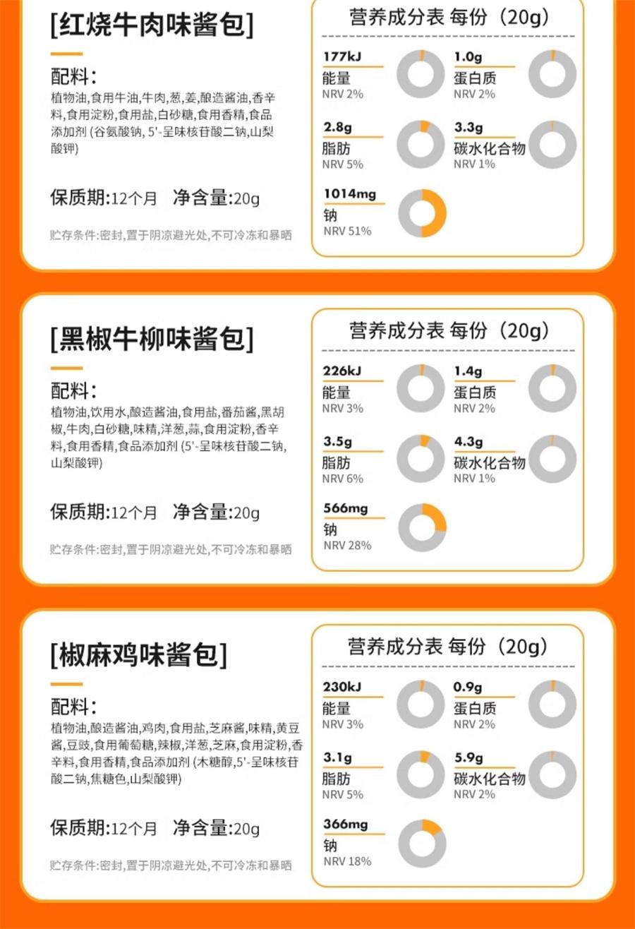【中国直邮】暴肌独角兽  魔芋面低脂肪热量即食免煮低卡凉拌食品粉丝凉皮饱腹懒人速食代餐  红烧魔芋面220g/袋