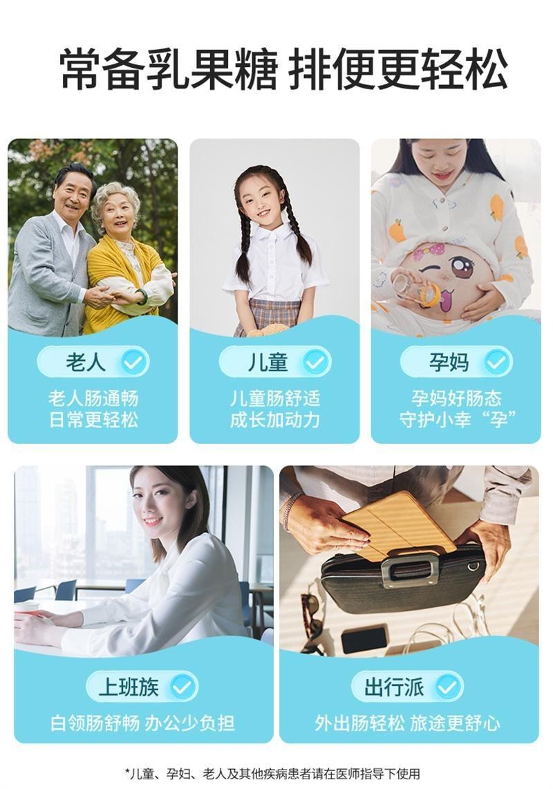 【中國直效郵件】 福元藥業 乳果糖口服溶液 便秘藥 成人孕婦兒童通便秘益生菌調理腸胃 15ml*6袋/盒