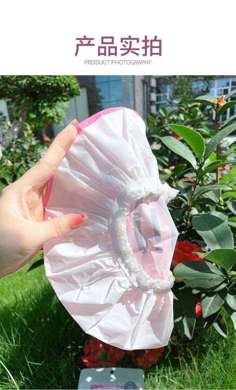 可绮 防水浴帽 1个 洗澡头套 厨房防油烟帽