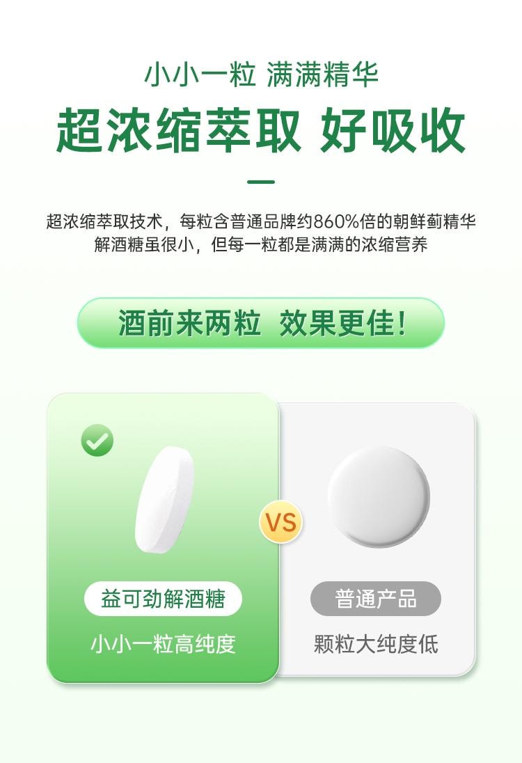 【中國直郵】 正大 益可勁 解酒藥30片/盒 喝酒前千杯不醉快速醒酒防宿醉神器葡萄糖護葛根肝