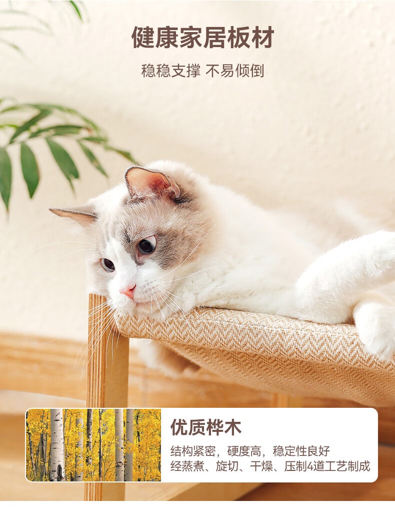中國 福丸 懸空搖籃樺木方形寵物床
