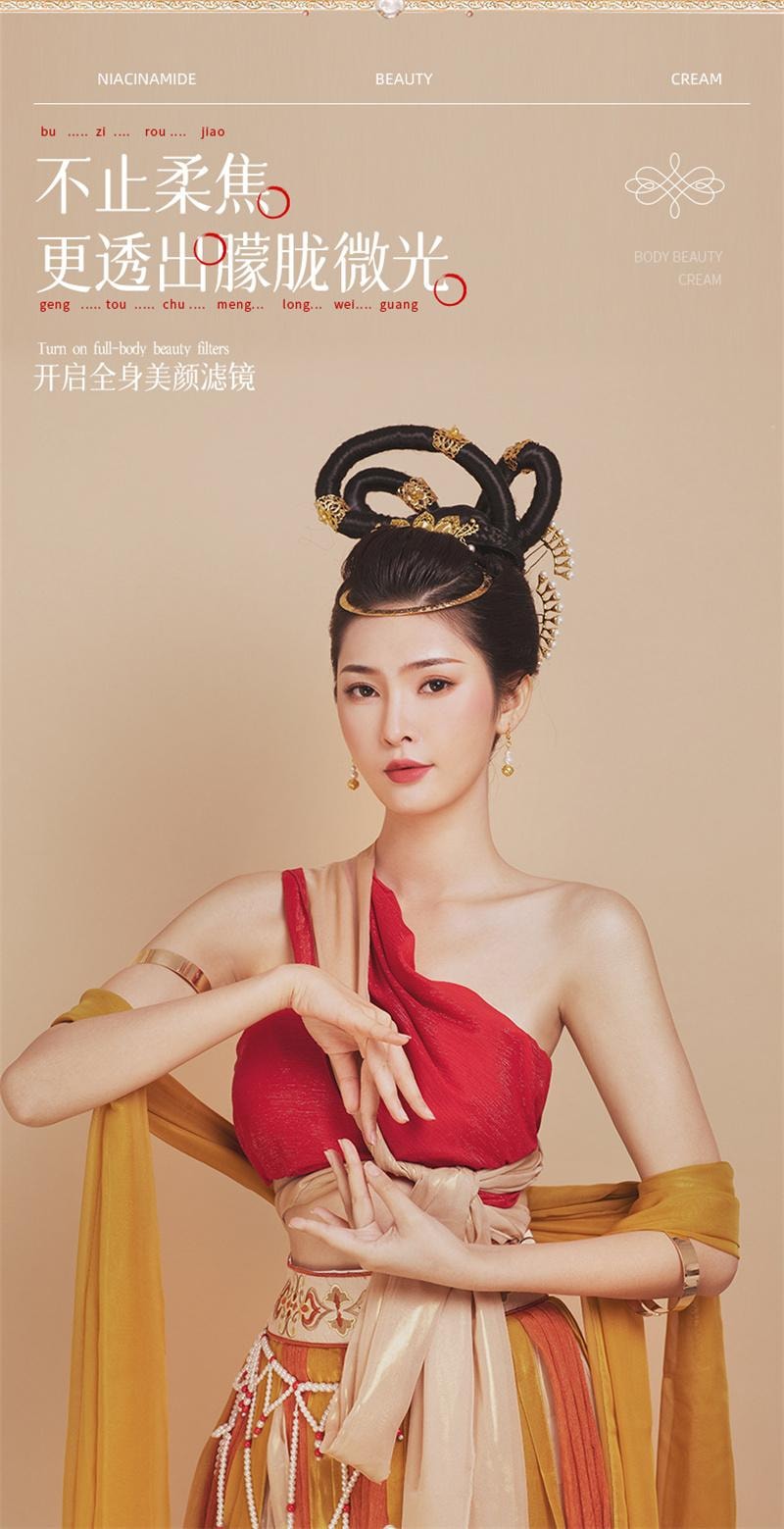 Niacinamide light body cream for lazy people to conceal blemishes without false whitening and moisturizing 100g/bottle