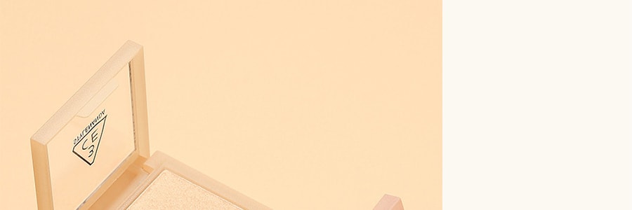 韓國3CE 亮顏高光盤 碎鑽細閃面部提亮鑽 清透細膩緞光感 #GENTLE BEIGE溫柔香檳 百搭水光肌 4.8g