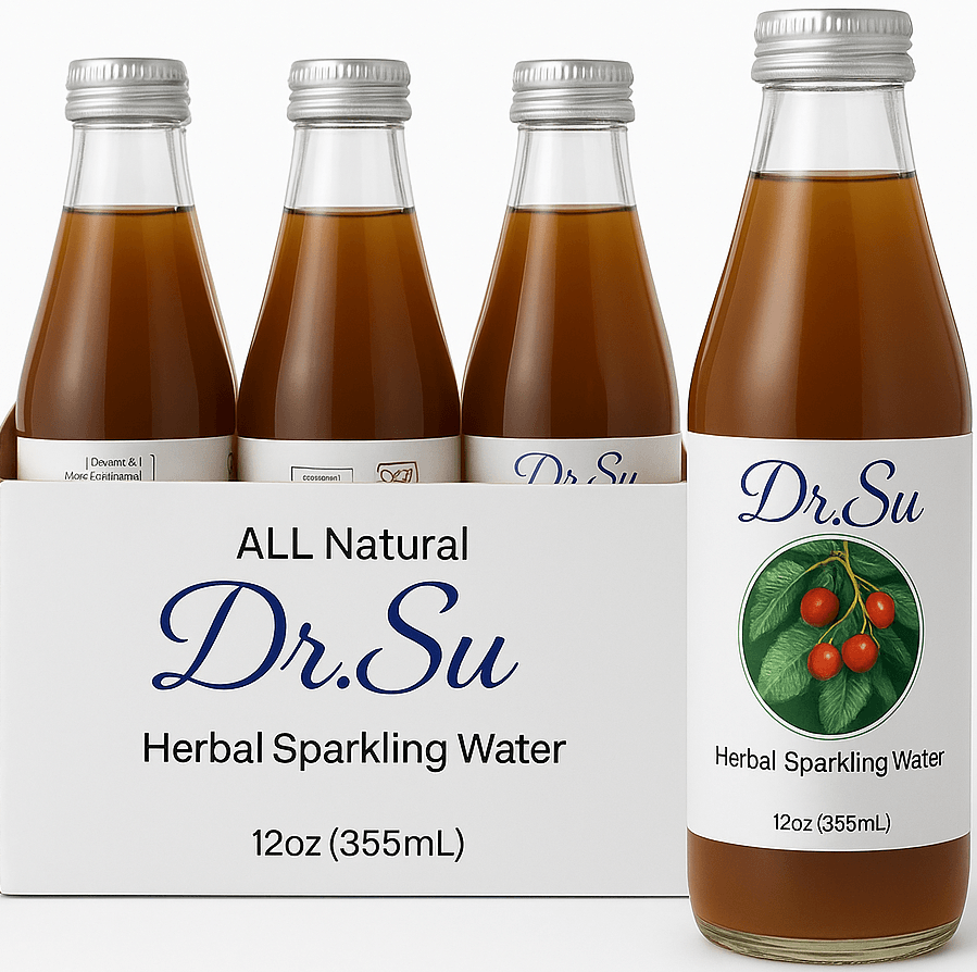 美国  Dr. Su枸杞元气饮 6x12oz 100%全天然 0添加 0防腐 枸杞味 草本气泡饮 美国制造 (冰饮更加)