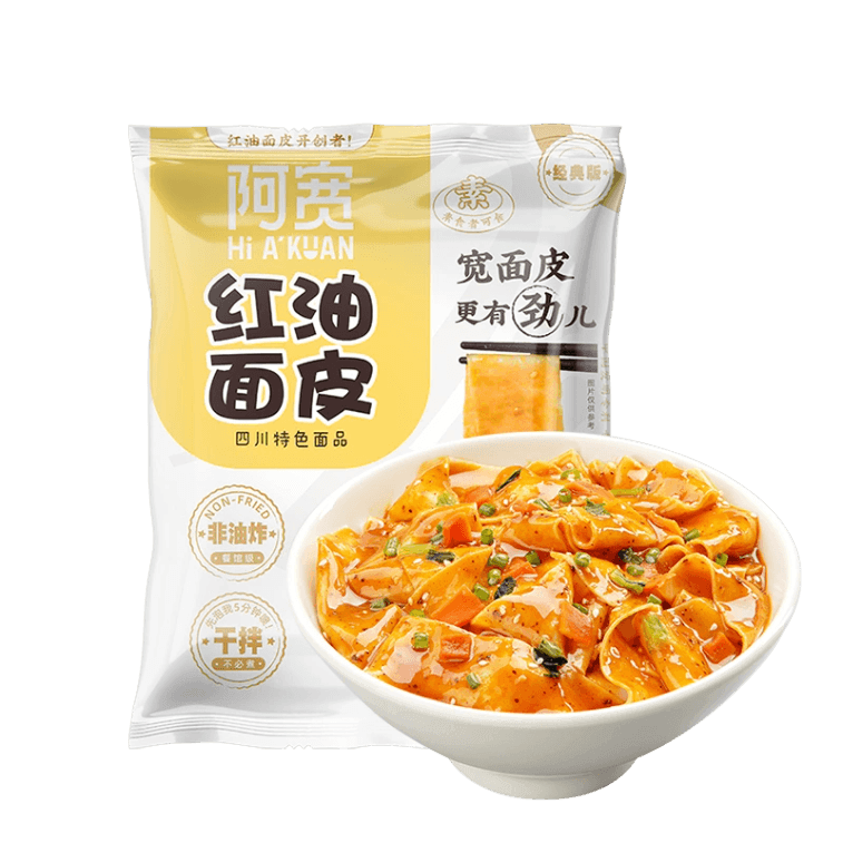 【中国直邮】 阿宽 红油面皮泡面干拌面麻椒味105g*1袋