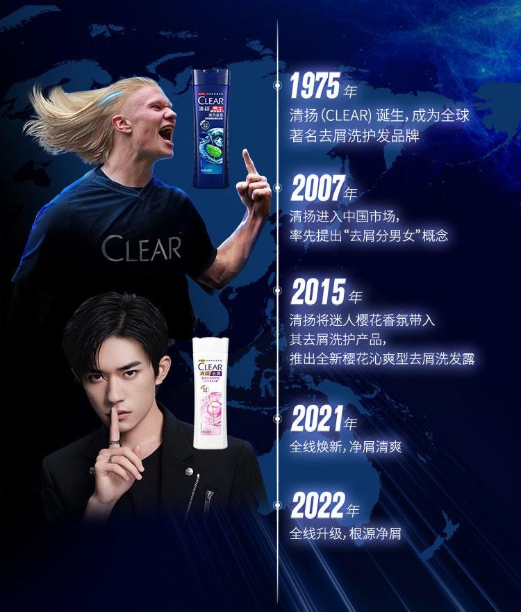 【中国直邮】 清扬 活力运动 薄荷香型去屑洗发露 男士洗发露 止痒控油蓬松去头屑洗发水 500g/瓶