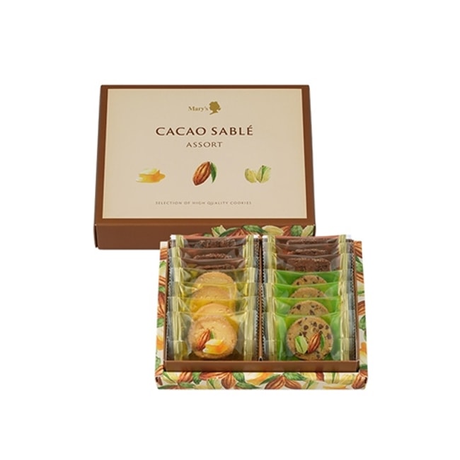 【日本直邮】MARY'S CACAO SABLE巧克力开心果黄油饼干套盒14枚入