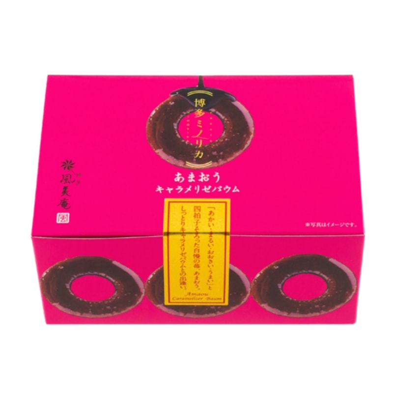 【日本直郵】日本博多特產 AMAOU 草莓焦糖年輪蛋糕 3枚裝