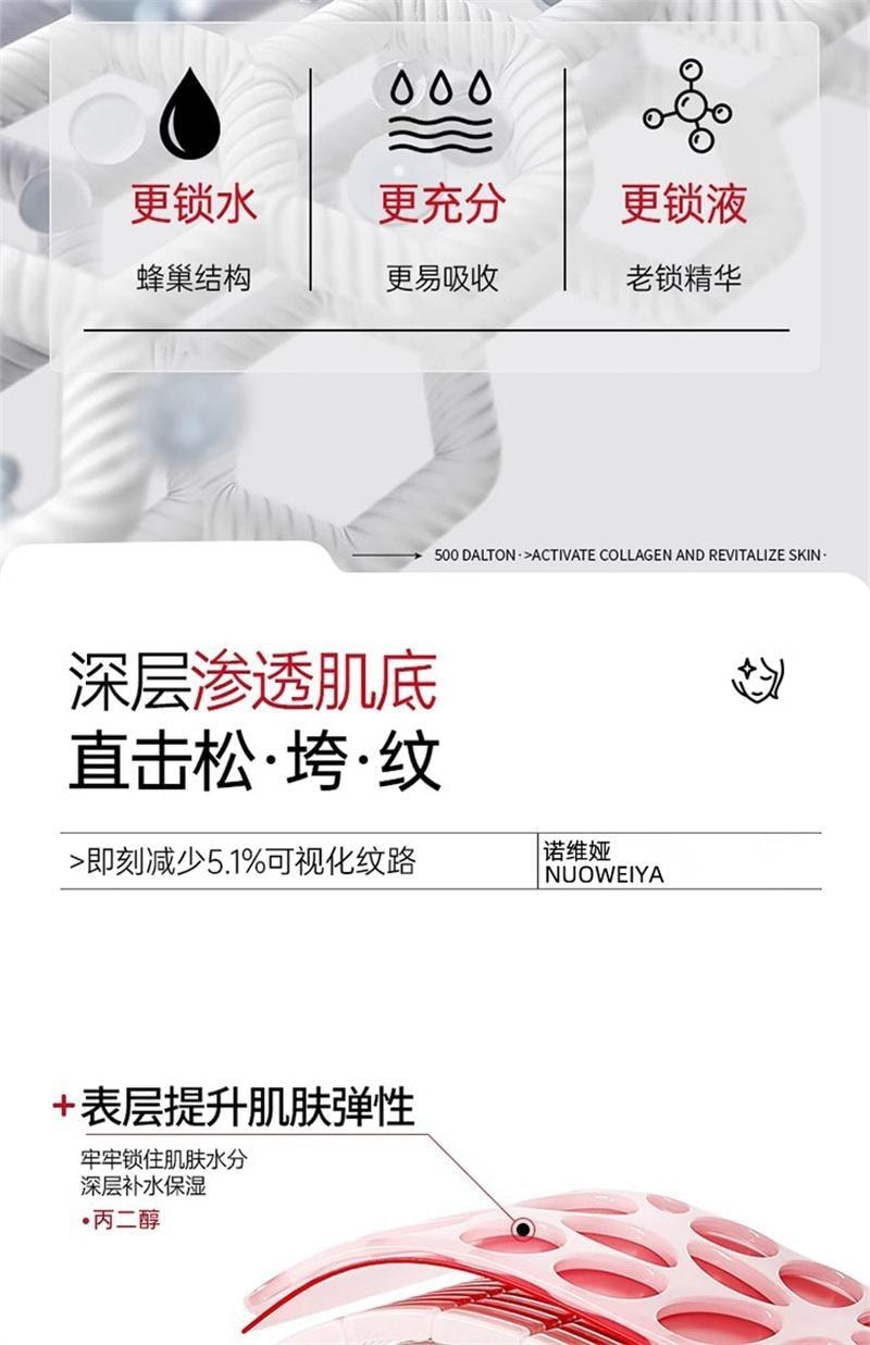 【中国直邮】 诺维娅 水光胶原蛋白面膜 胶原蛋白灌注水光面膜保湿紧致抗皱抗衰老 5片/盒(小红书种草推荐)
